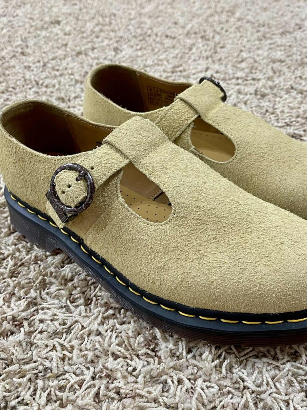 Dr. Martens T-Bar Mary Jane Suede Leather Shoes, Men’s Size 9 / Women’s Size 10 - Picture 1 of 16